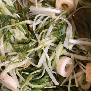 水菜と竹輪のさっと煮